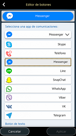 Integra tu aplicación de comunicaciones favorita (WhatsApp, Messenger, Line)